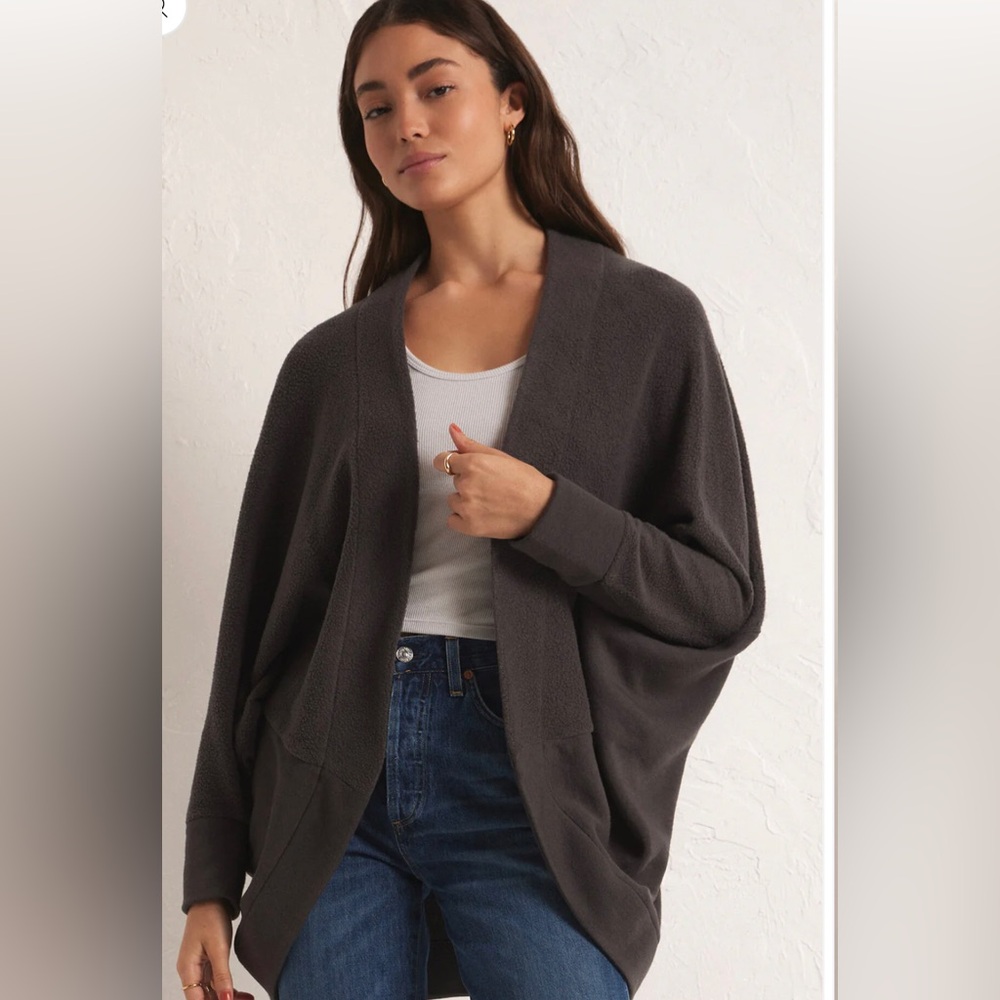 Z supply commuter fleece cardigan